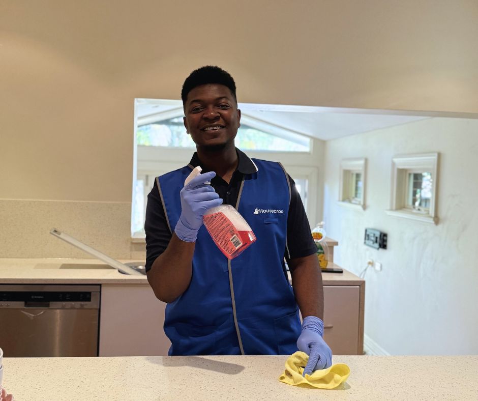 Housecroo cleaning professional with cleaning equipment